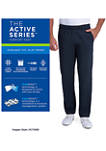 Mens The Active Series™ Straight Fit Flat Front Comfort Pants