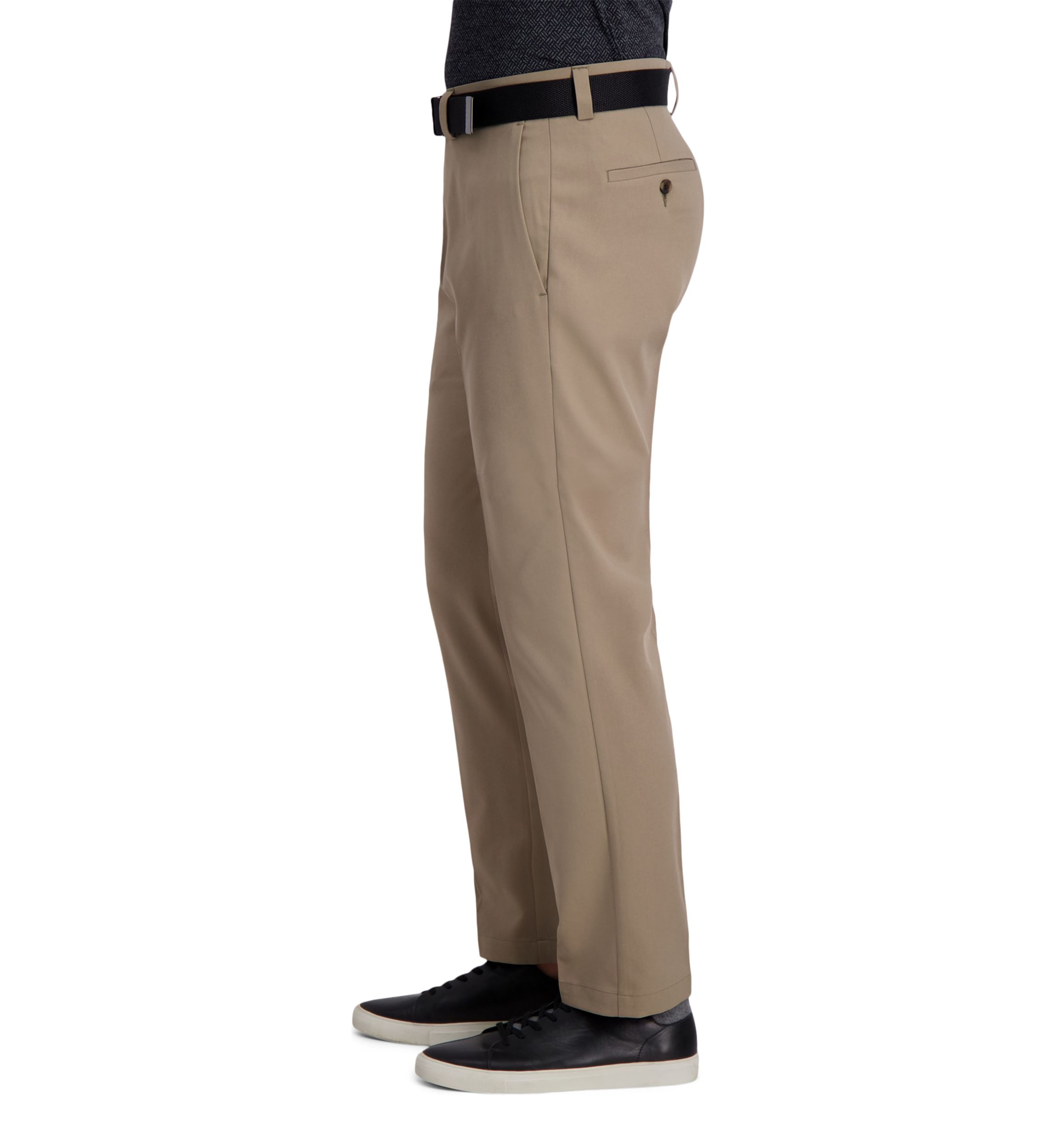 Mens Cool Right Performance Flex Solid Straight Fit Flat Front Pants