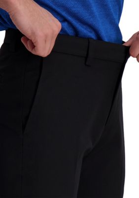 Men's Cool Right Performance Flex Solid Straight Fit Flat Front Pants