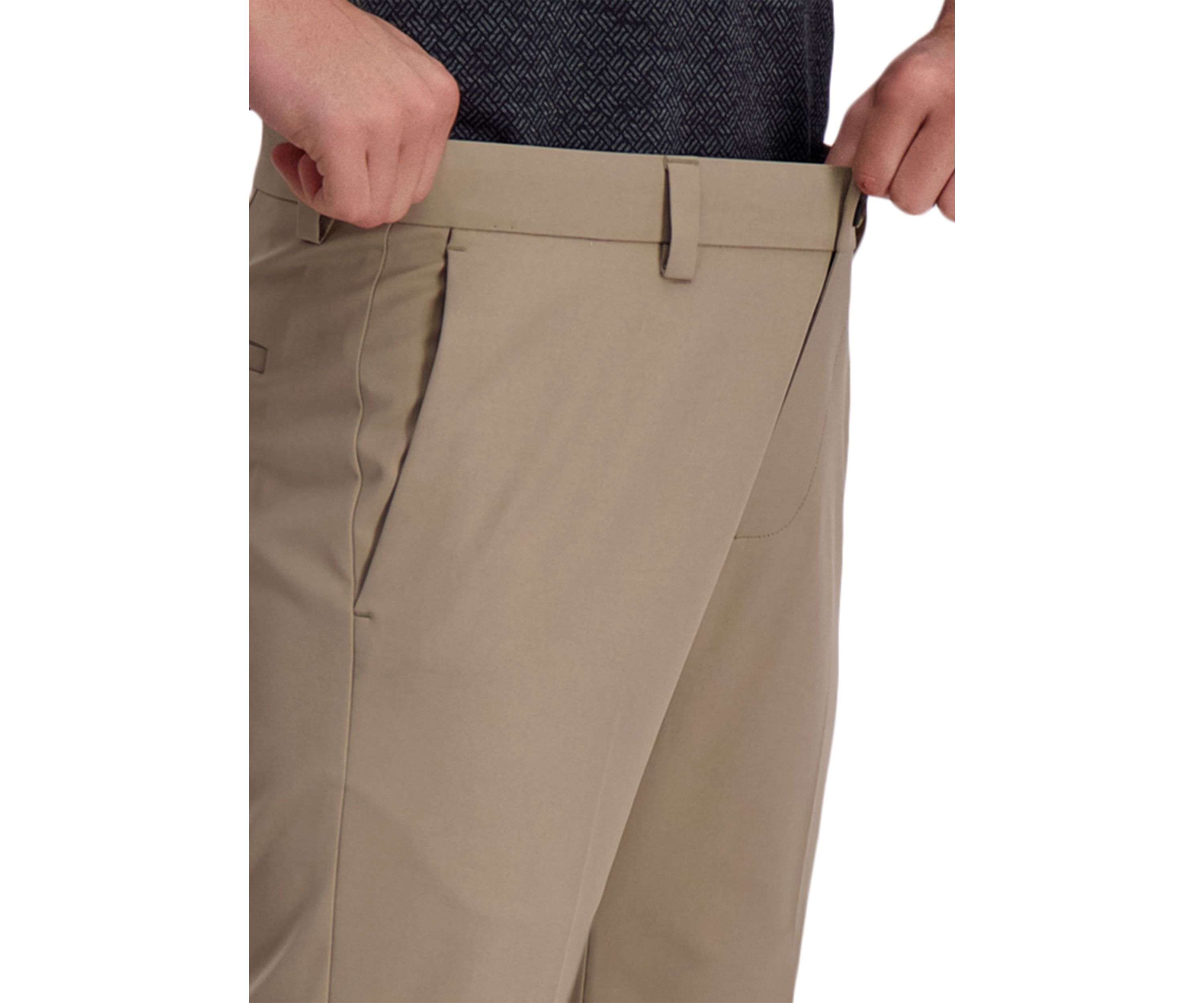 Mens Cool Right Performance Flex Solid Straight Fit Flat Front Pants