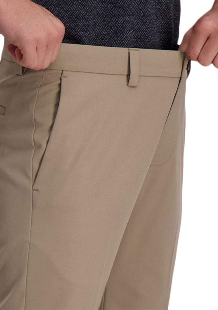 Mens Cool Right Performance Flex Solid Straight Fit Flat Front Pants