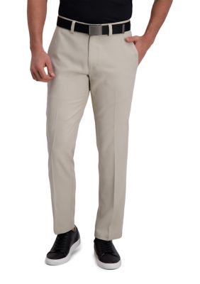 Men's Haggar Cool Right Performance Flex Straight Fit Flat Front Pants, 42 x 32