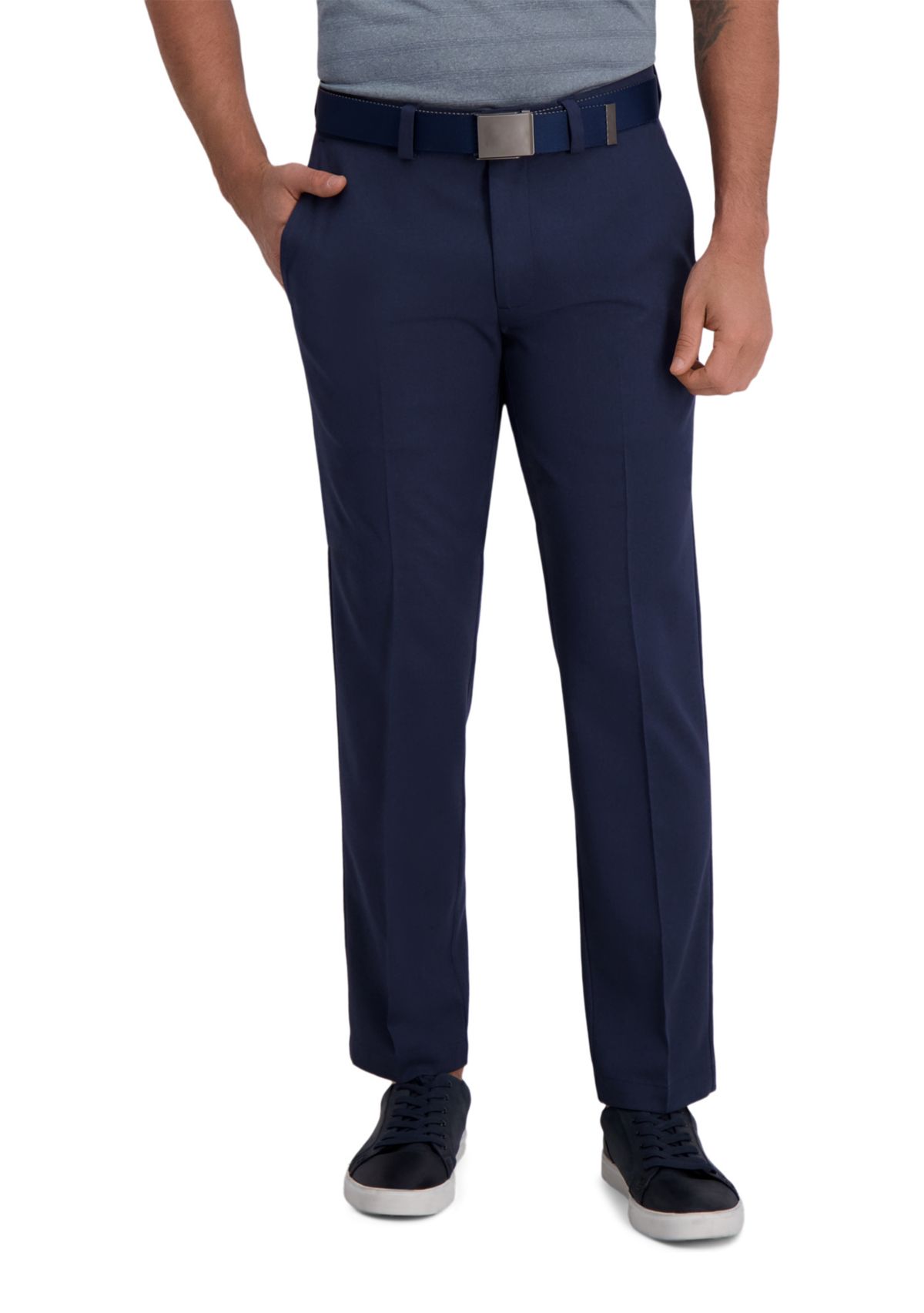 Haggar Cool Right Performance Flex Straight Fit Flat Front Pants