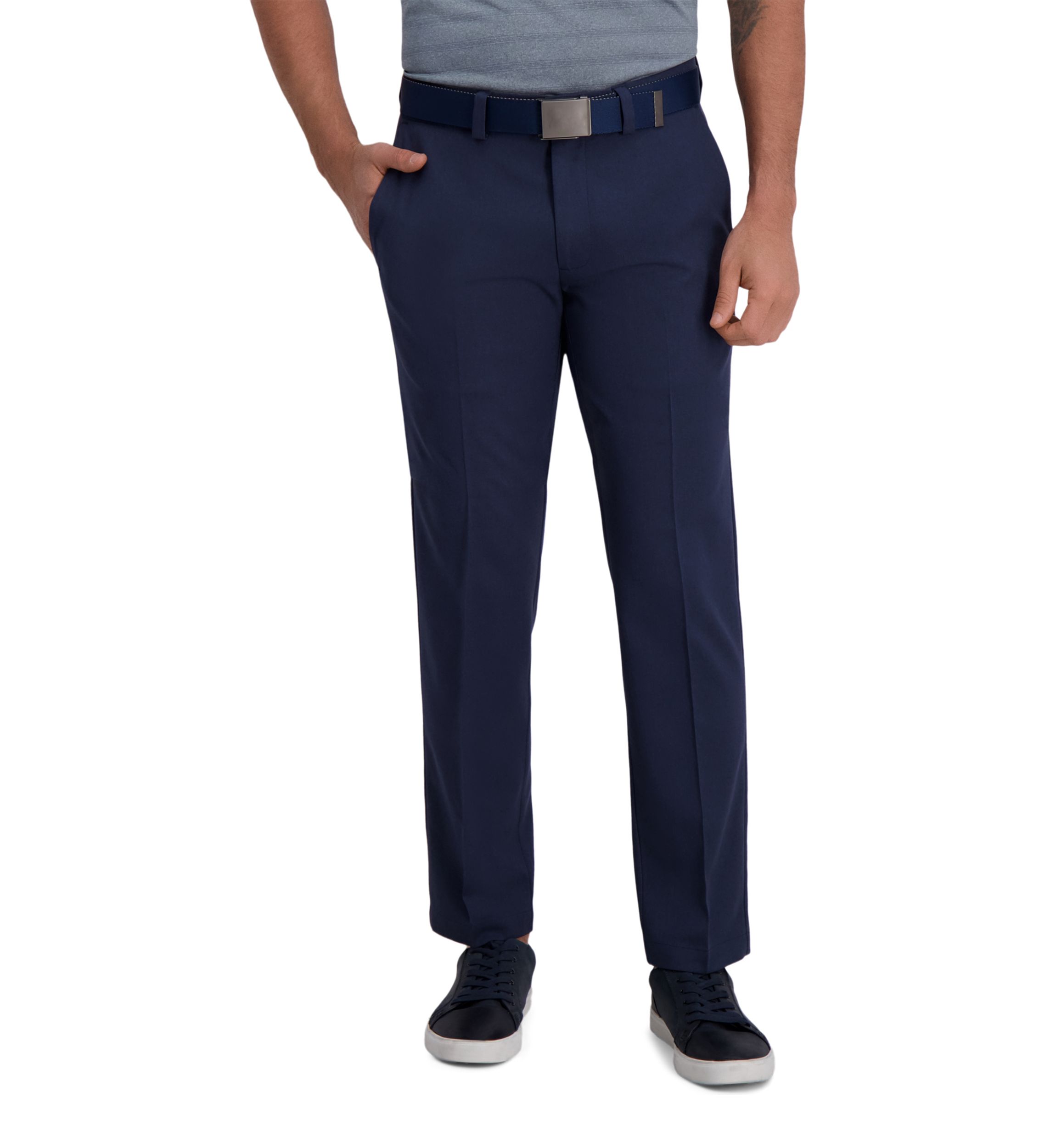 Haggar Cool Right Performance Flex Straight Fit Flat Front Pants