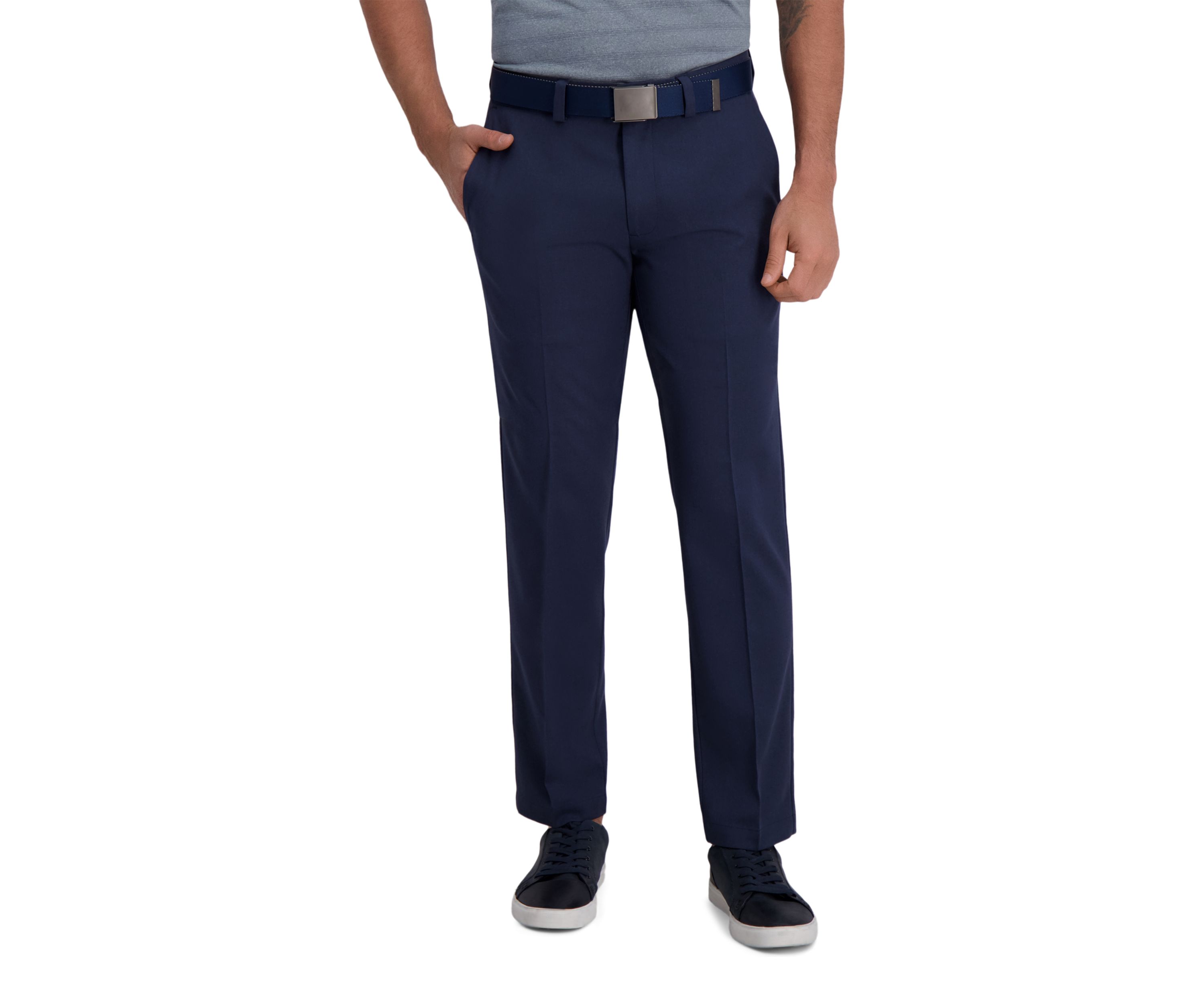 Haggar Cool Right Performance Flex Straight Fit Flat Front Pants