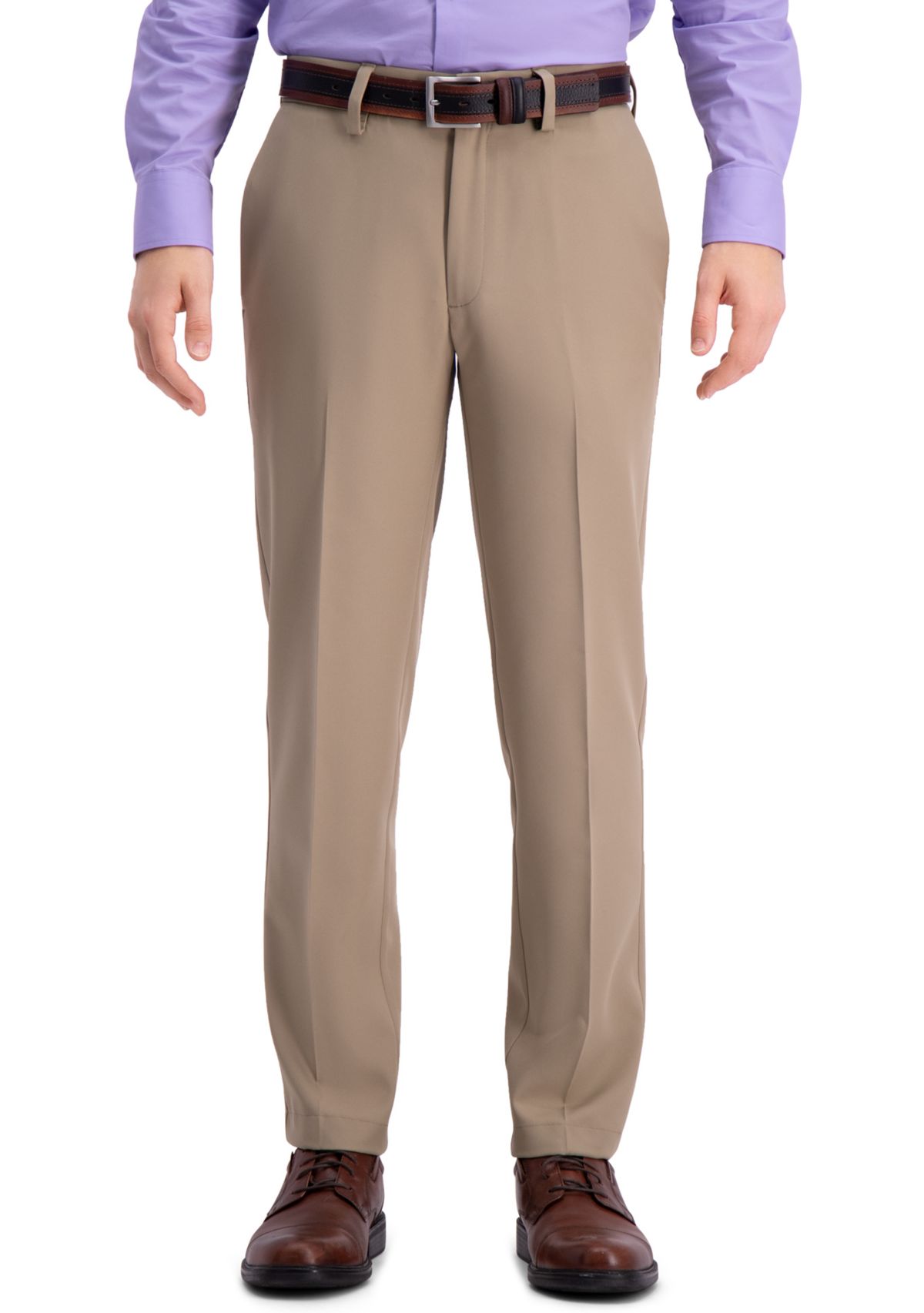 Slim Fit Premium Flex Waistband Flat Front Pants