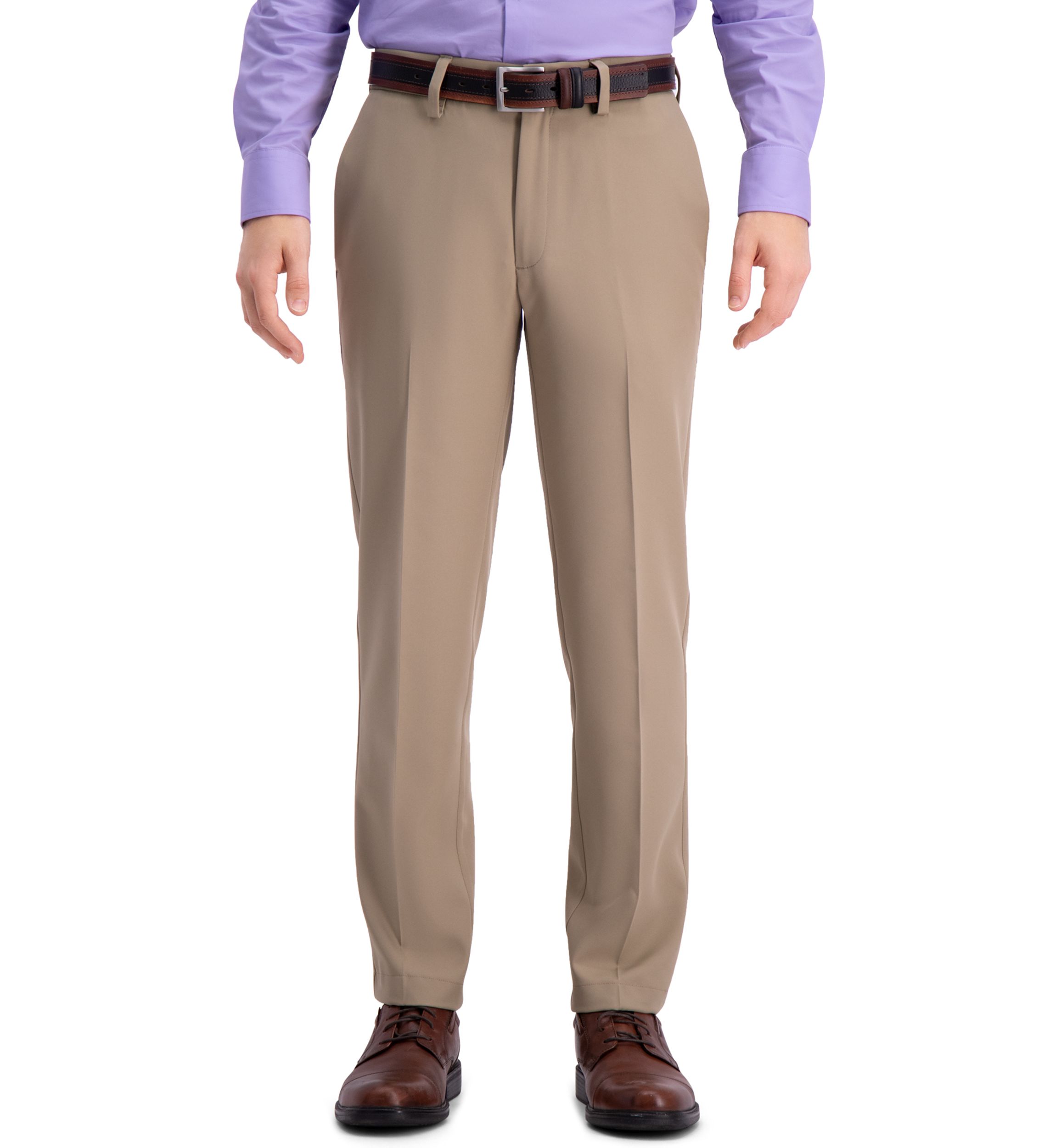Slim Fit Premium Flex Waistband Flat Front Pants