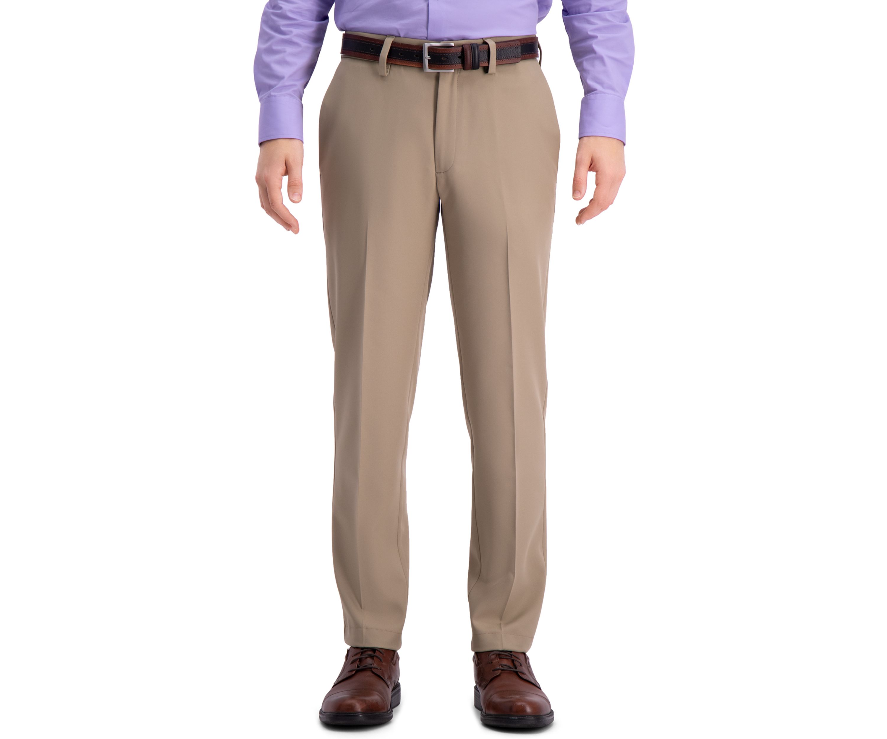 Slim Fit Premium Flex Waistband Flat Front Pants