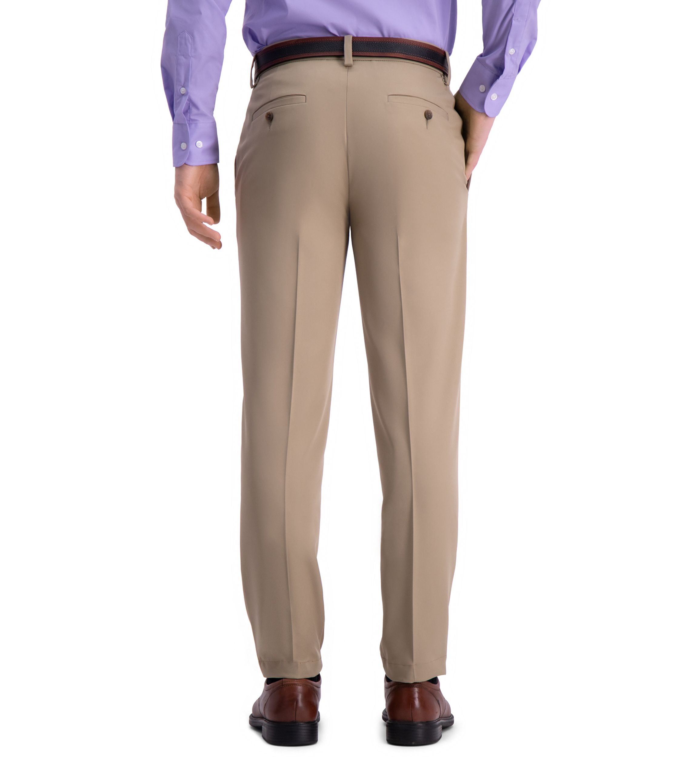 Slim Fit Premium Flex Waistband Flat Front Pants