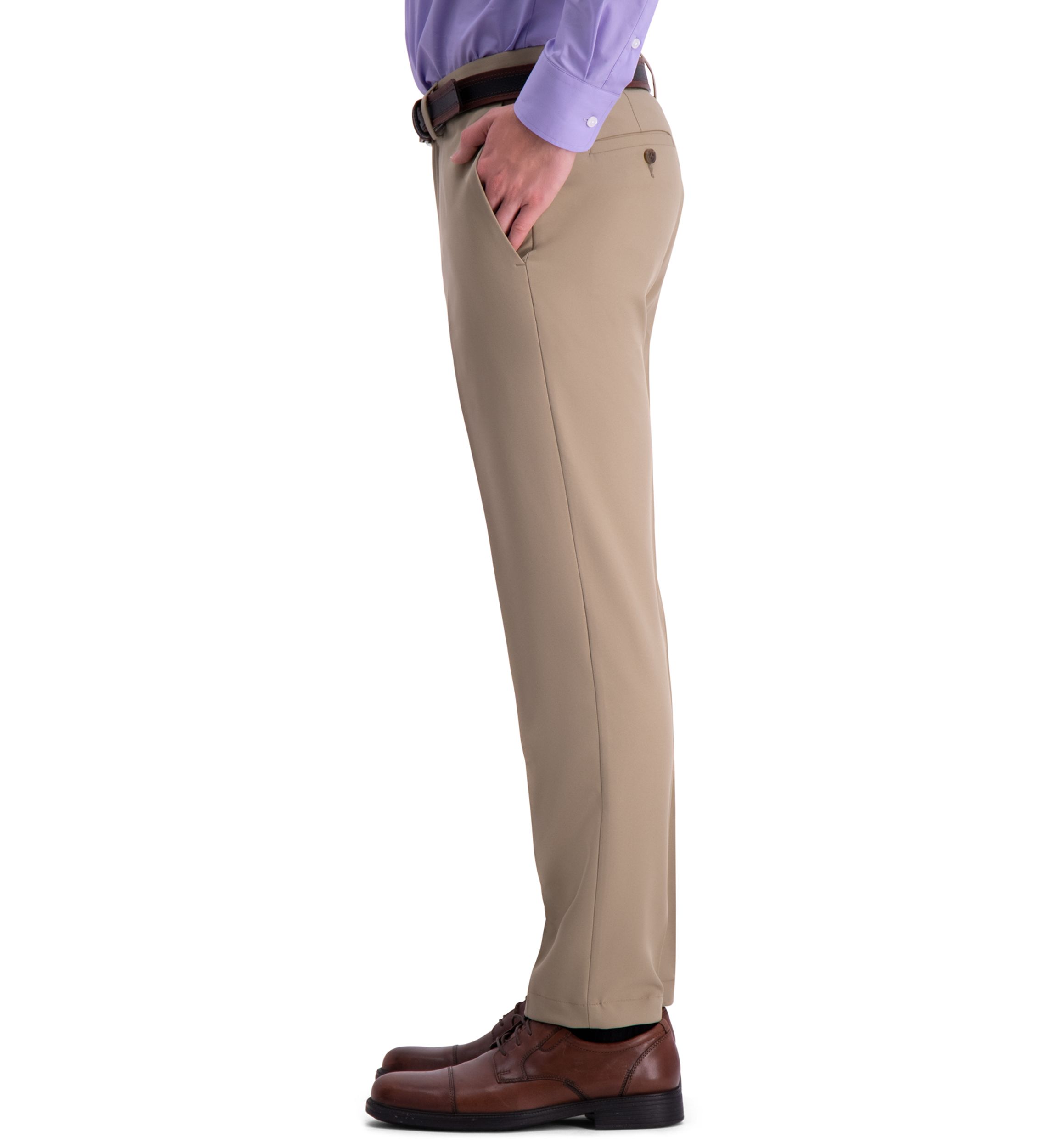 Slim Fit Premium Flex Waistband Flat Front Pants