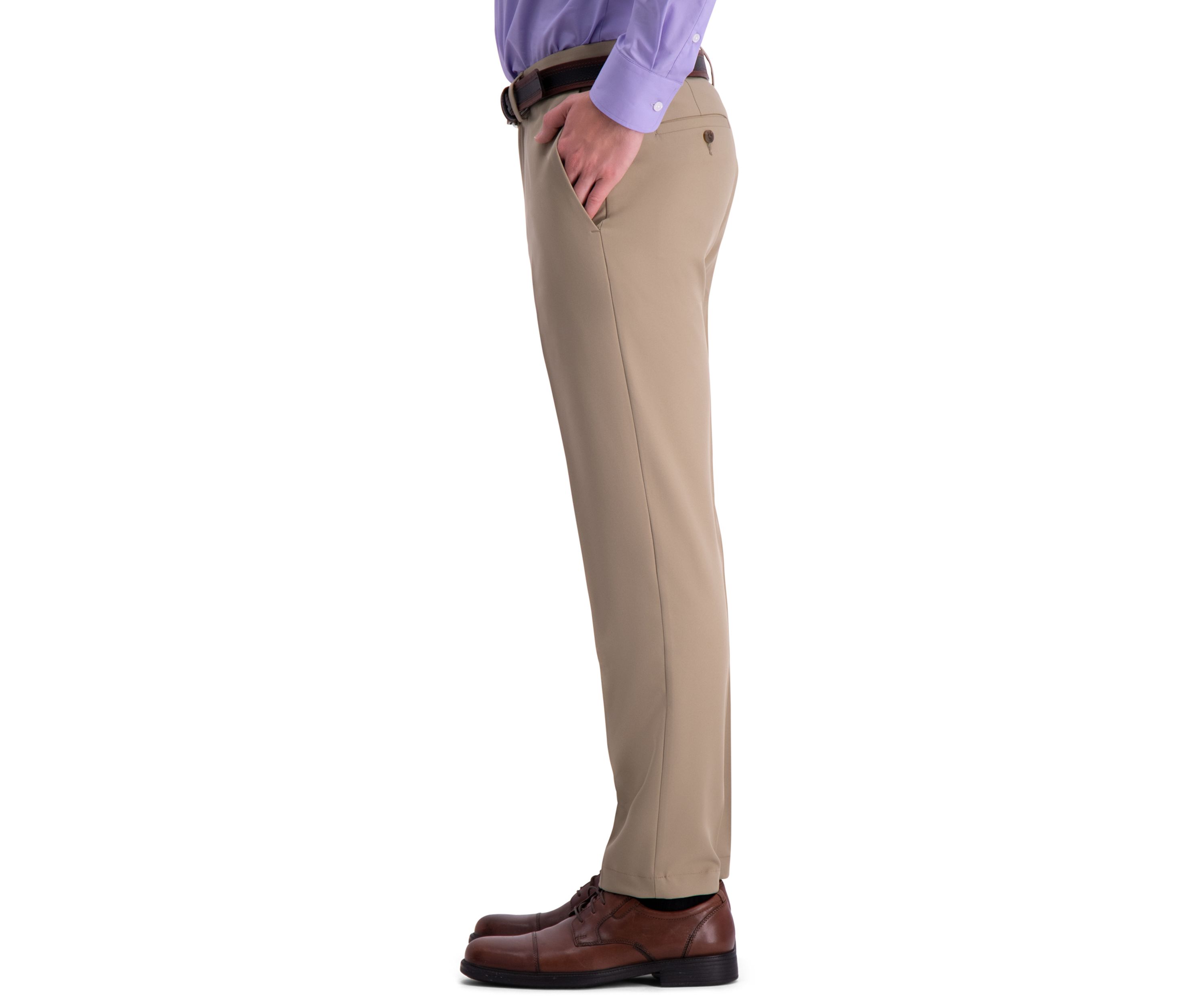Slim Fit Premium Flex Waistband Flat Front Pants