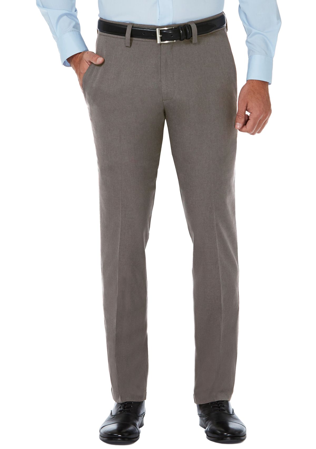 Slim Fit Premium Flex Waistband Flat Front Pants