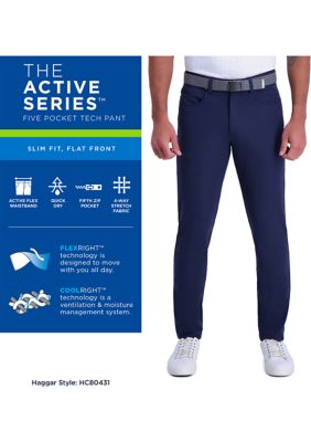 The Active Series Slim Fit Flat Front 5-Pocket Tech Pants