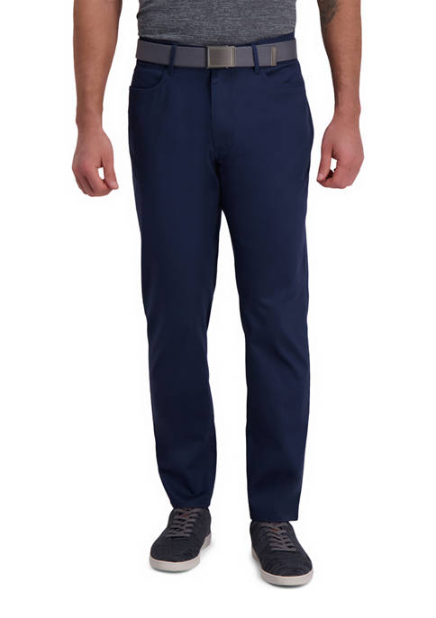 The Active Series™ City Flex Traveler Slim Fit Flat Front 5-Pocket Casual Pants (Dull Shine)
