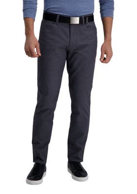 Haggar Men's The Active Series City Flex 5-Pocket Performance 365 Slim-Straight Pants, Grey, 36 x 34