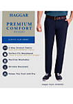 Premium Comfort Slim Fit Flat Front Khaki Pants