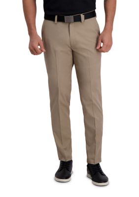Haggar Men's Cool Right Performance Flex Solid Slim Fit Flat Front Pants, 32 x 29