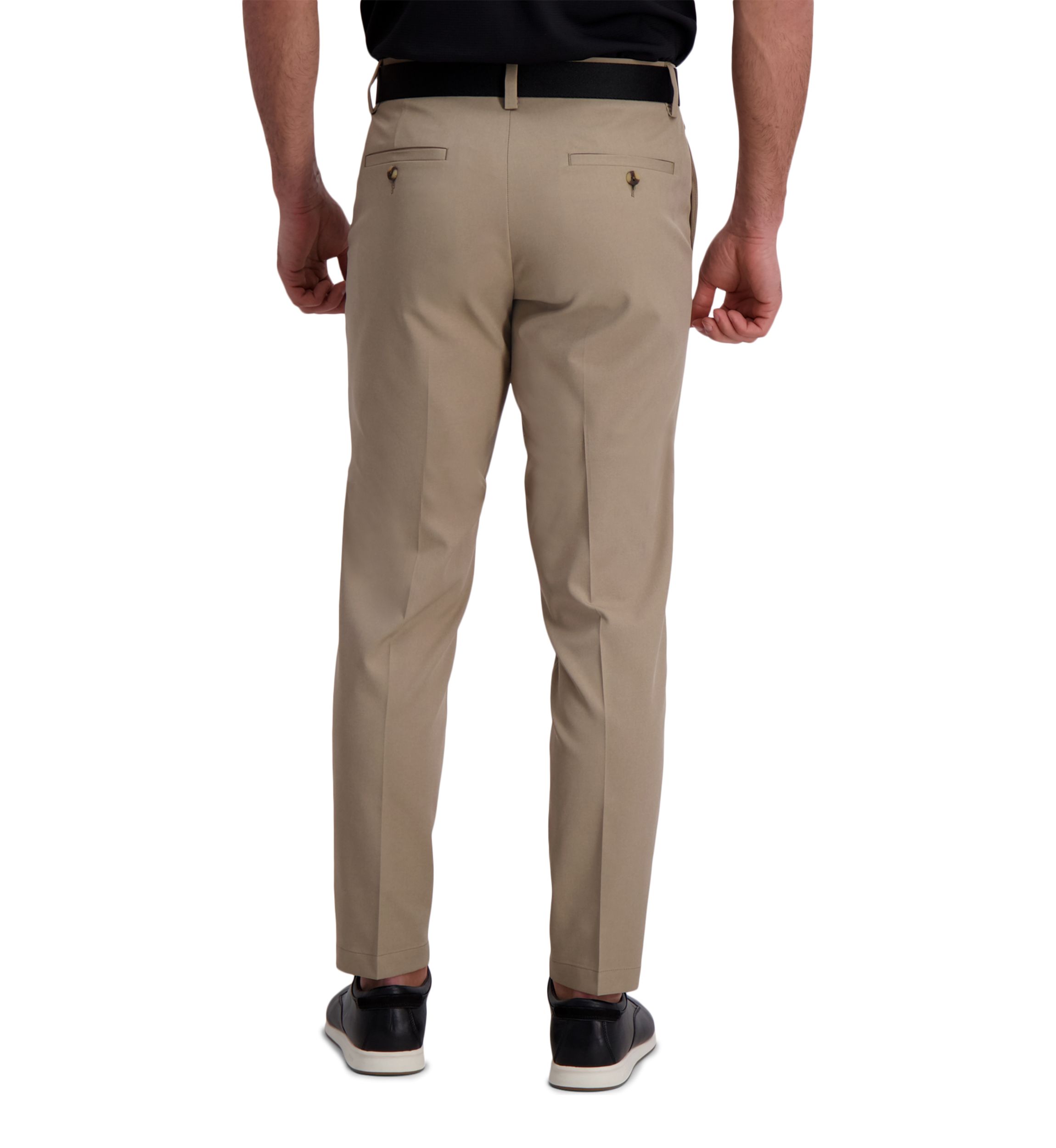 Mens Cool Right Performance Flex Solid Slim Fit Flat Front Pants