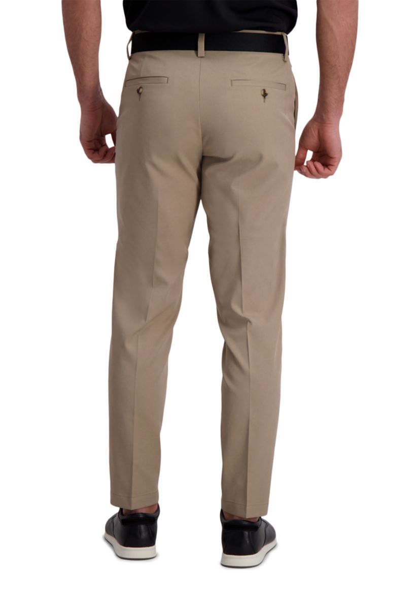 Mens Cool Right Performance Flex Solid Slim Fit Flat Front Pants