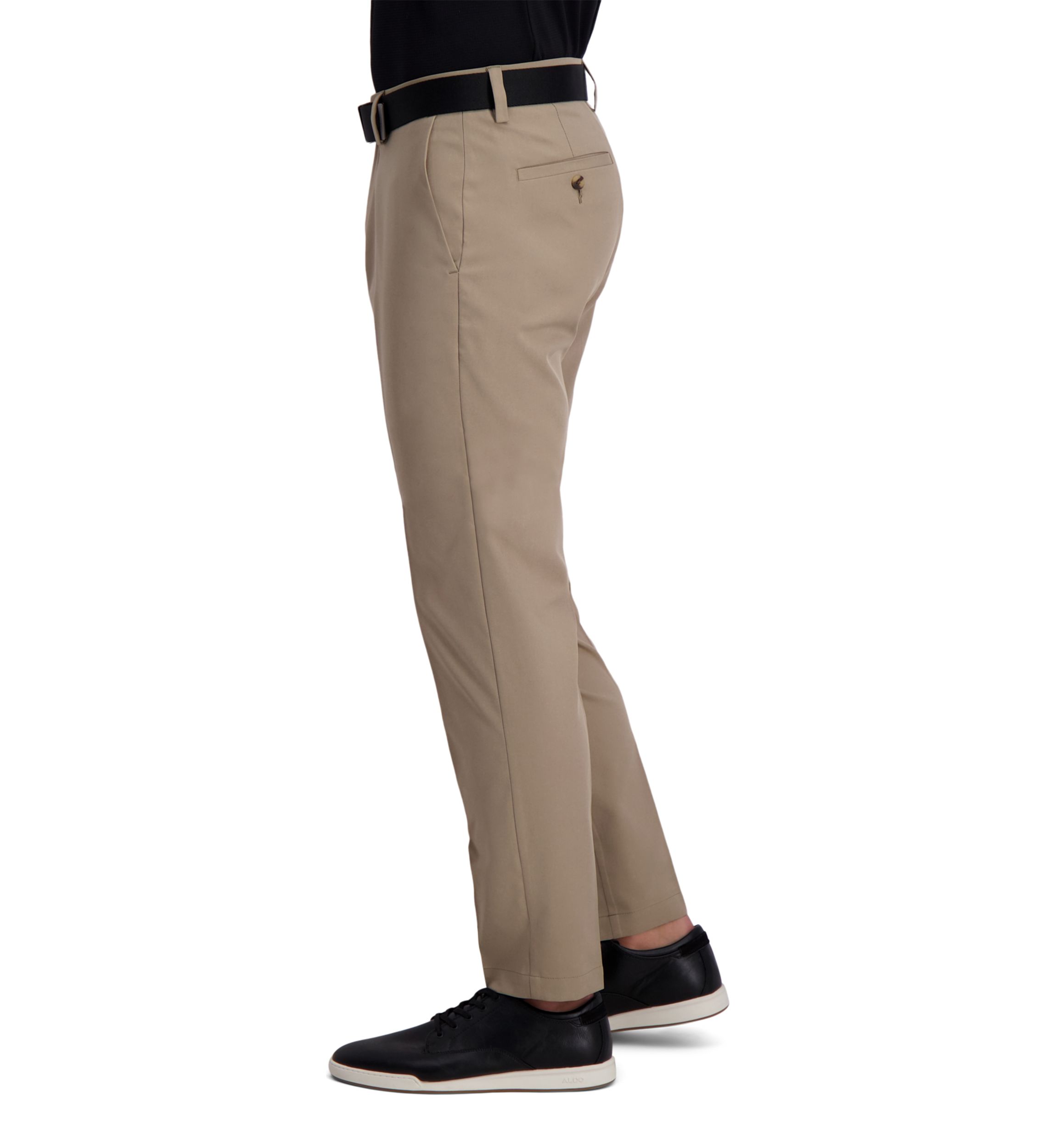Mens Cool Right Performance Flex Solid Slim Fit Flat Front Pants