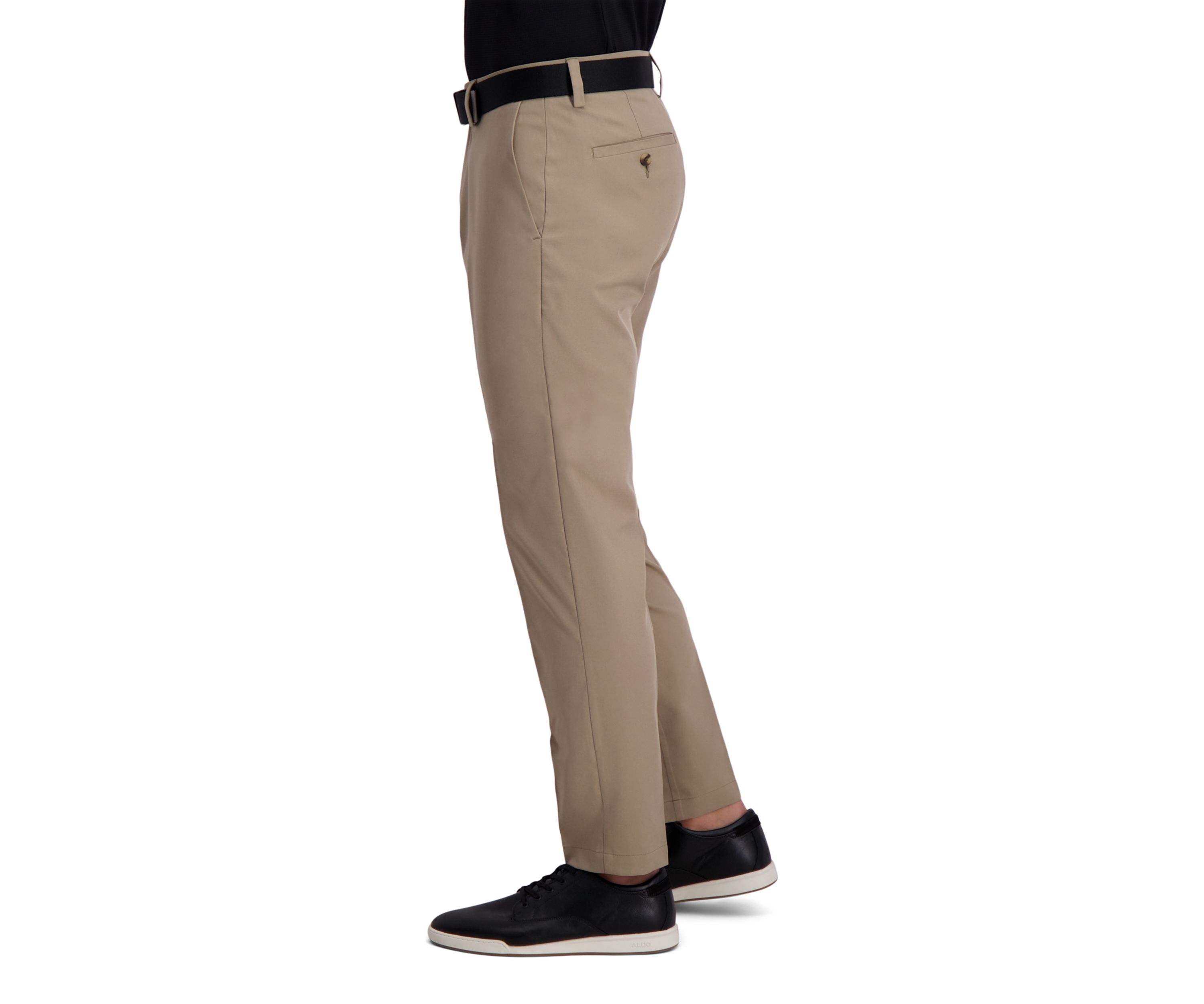 Mens Cool Right Performance Flex Solid Slim Fit Flat Front Pants