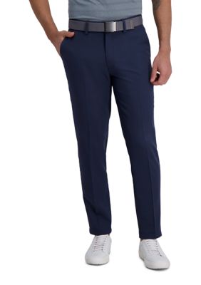 Haggar Men's Cool Right Performance Flex Slim Fit Flat Front Pant, 34 x 34