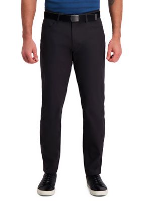 Haggar Men's Cool Right Performance Flex Slim Fit Flat Front Pant, 32 x 34