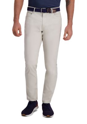 Haggar Men's Cool Right Performance Flex Slim Fit Flat Front Pant, 30 x 30