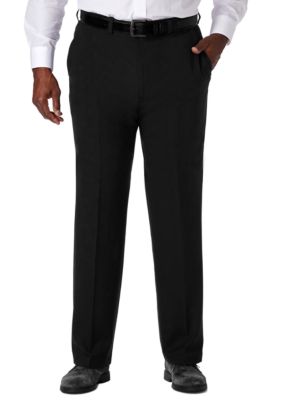 Haggar Men's Big & Tall Cool 18 Pro Pants, Black, 50 x 29