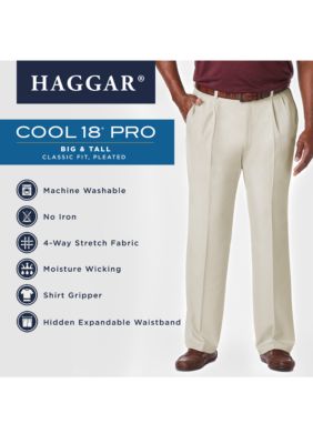 Big & Tall  Cool 18 PRO Classic Fit Pleated Pants