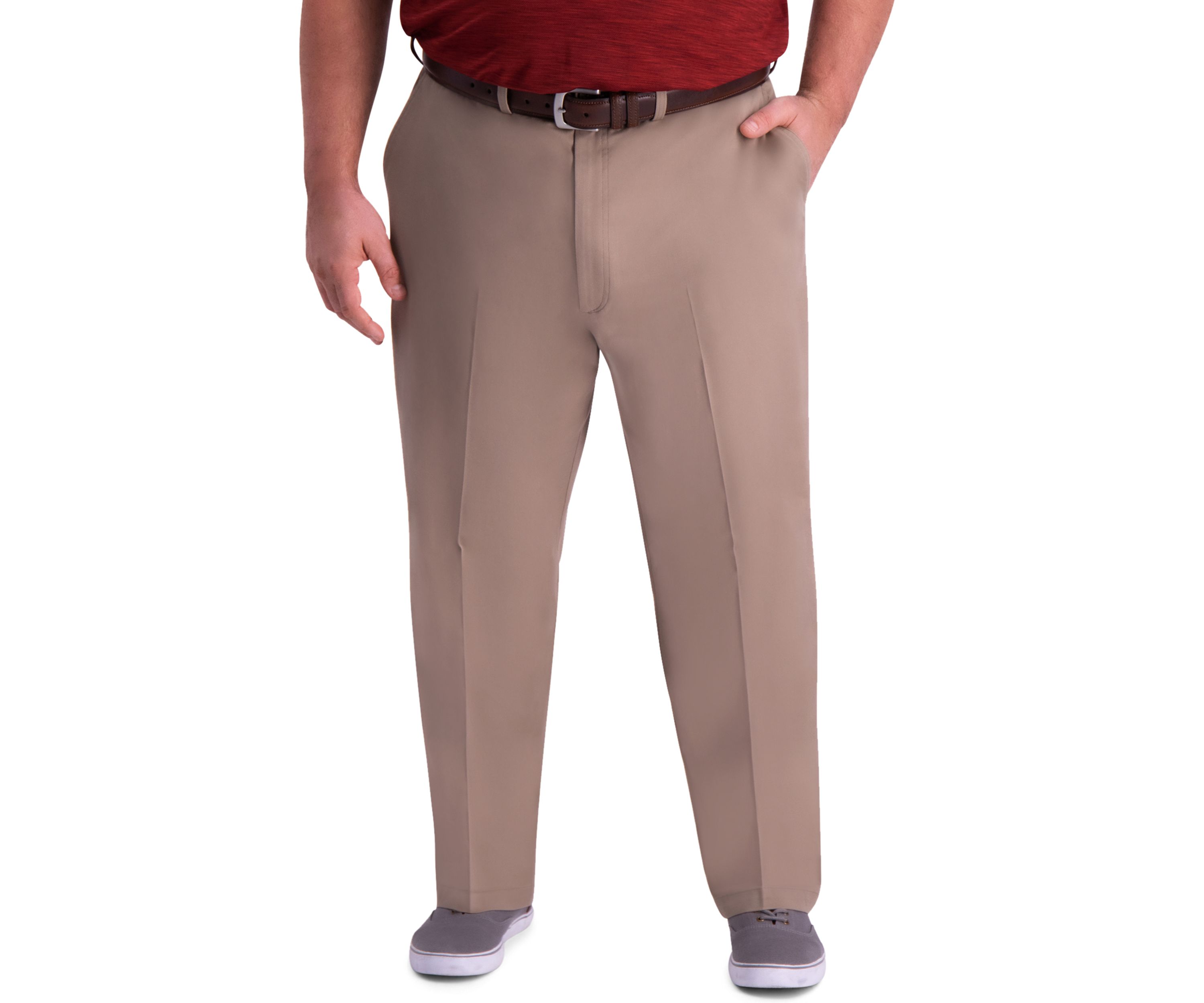 Big & Tall Premium Comfort Classic Fit Flat Front Khaki Pants