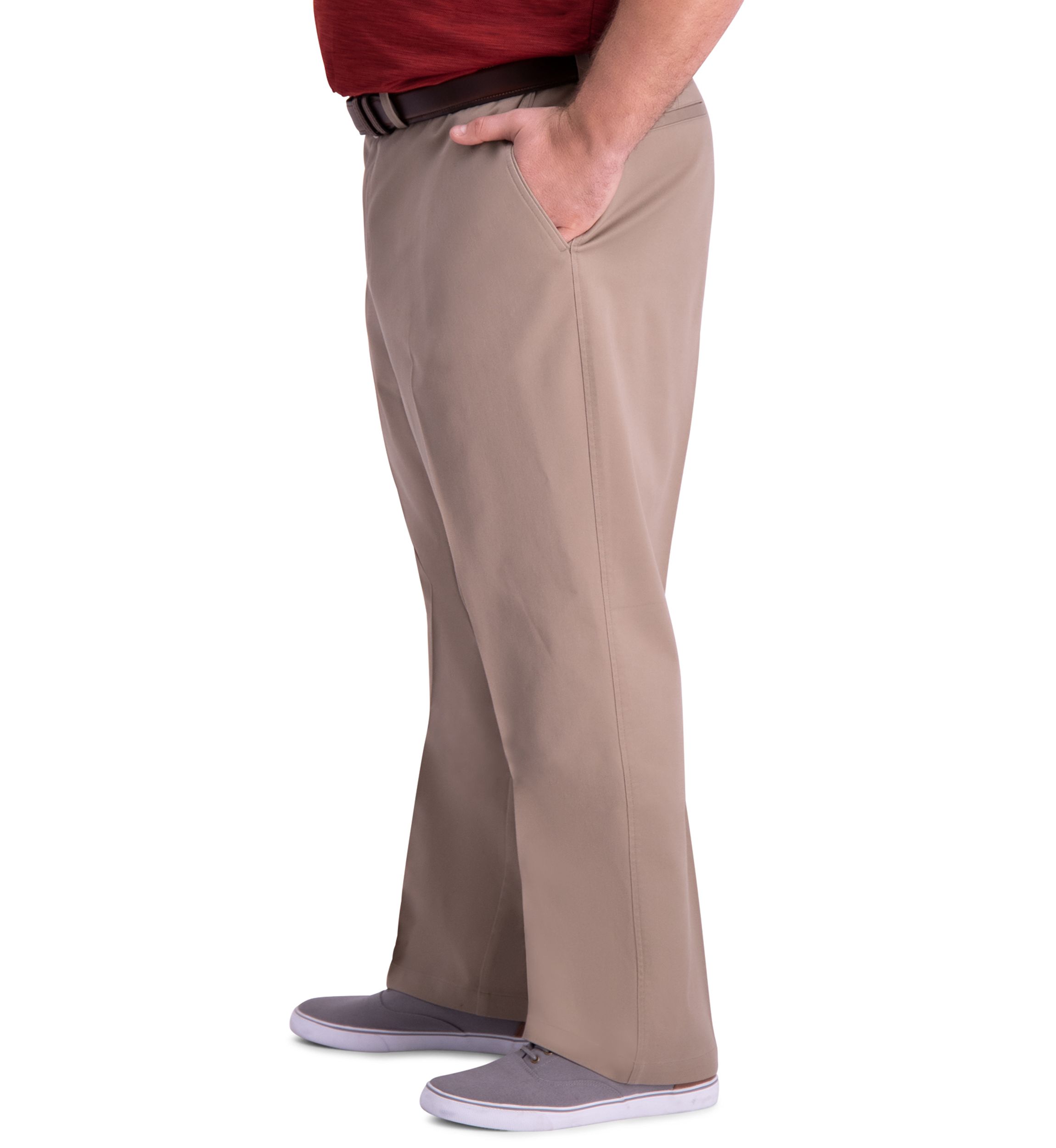 Big & Tall Premium Comfort Classic Fit Flat Front Khaki Pants