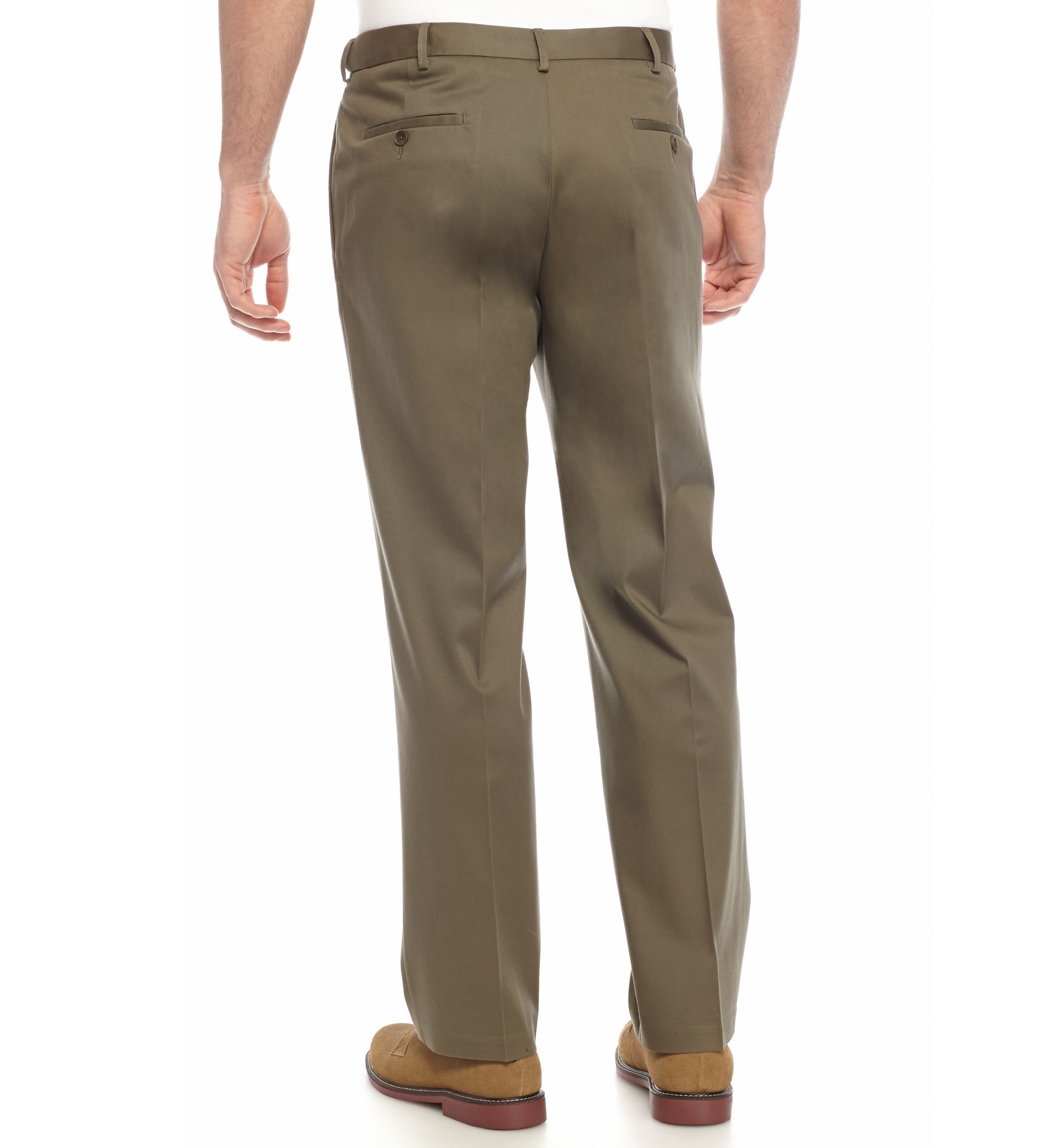 Big & Tall Premium No Iron Classic Fit Pleat Front Khaki Pants
