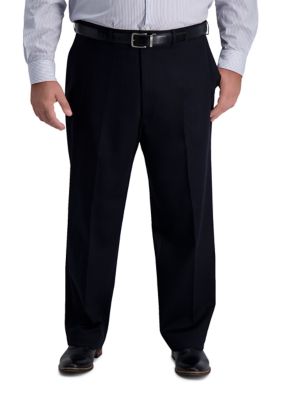 Big & Tall Iron Free Premium Khaki Classic Fit Flat Front Pants