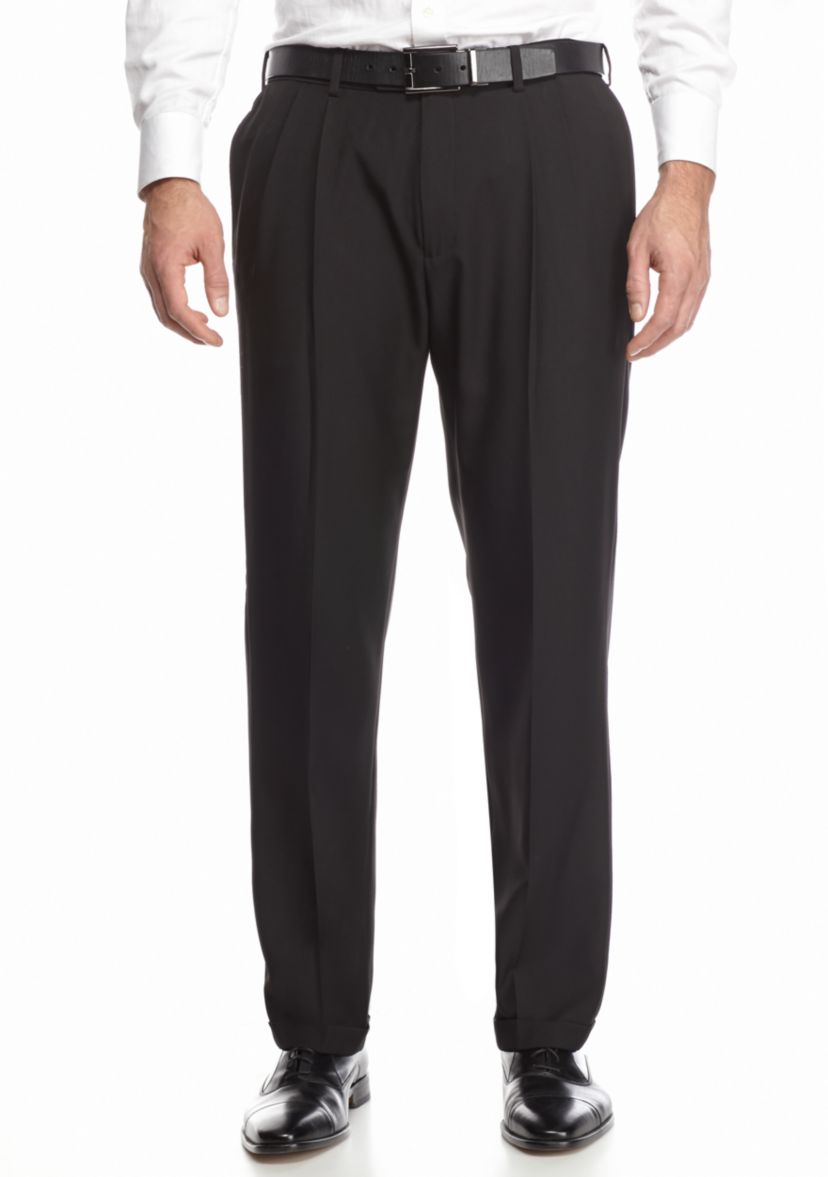 E-CLO™ Stria Classic Fit Pleat Front Dress Pants