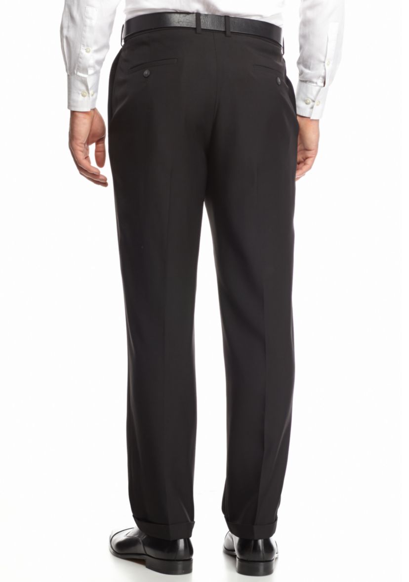 E-CLO™ Stria Classic Fit Pleat Front Dress Pants