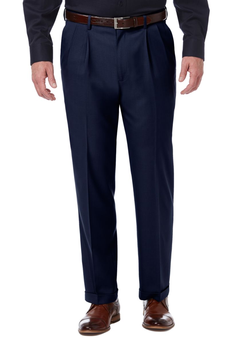 men's dress pants with pleats Black Pleated Front sizer waistband that expands up to 2 inches Pleated Pants | Jos A
