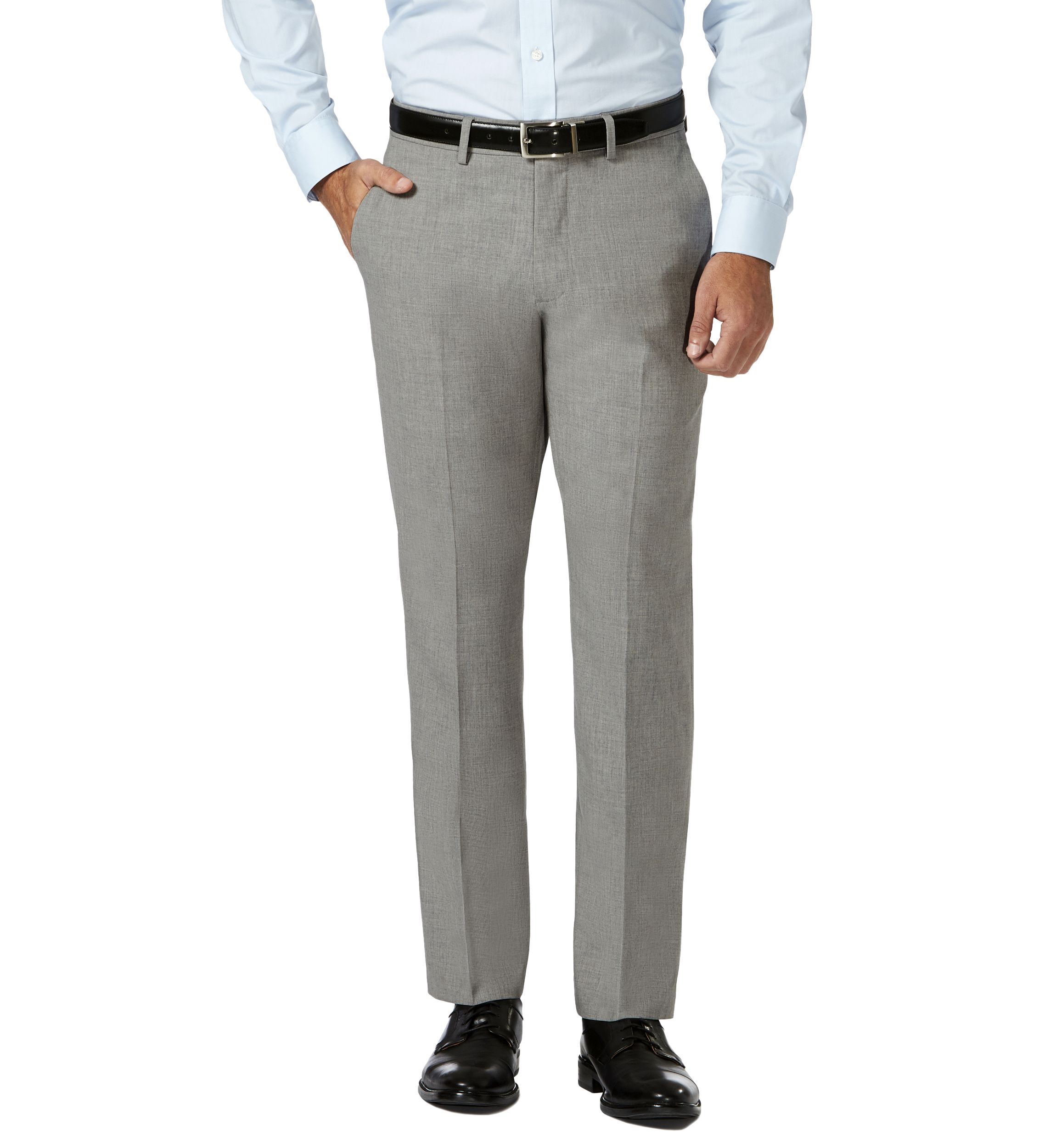 4 Way Stretch Slim Fit Super Flex Waistband Flat Front Dress Pants