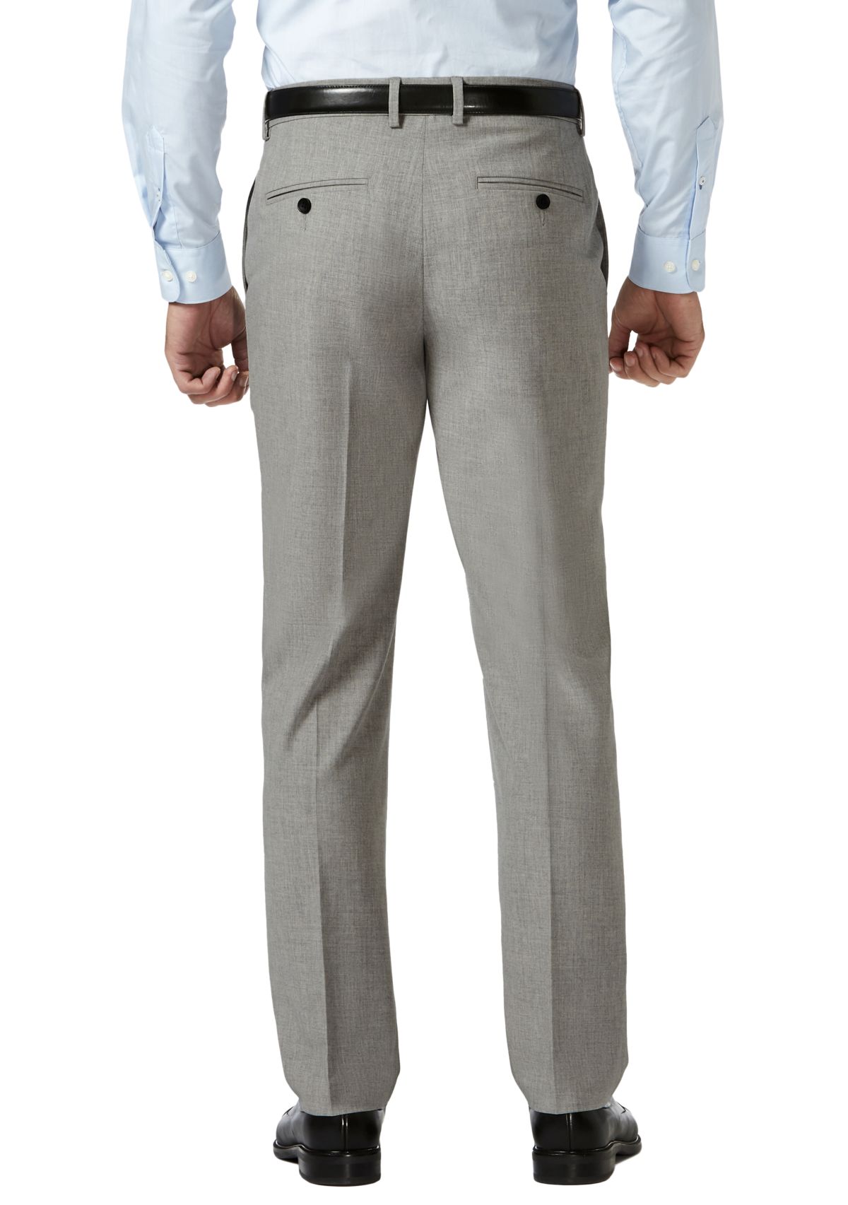 4 Way Stretch Slim Fit Super Flex Waistband Flat Front Dress Pants