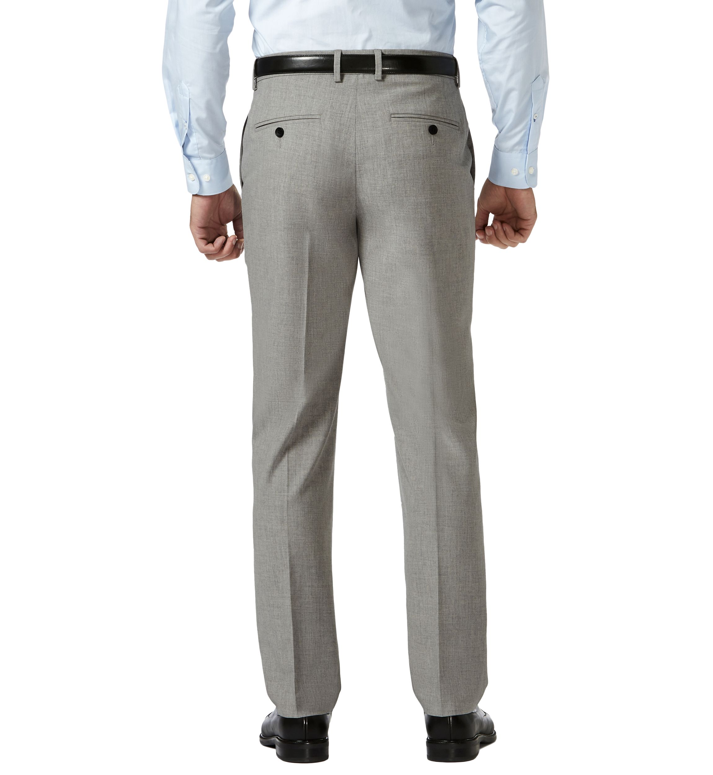 4 Way Stretch Slim Fit Super Flex Waistband Flat Front Dress Pants