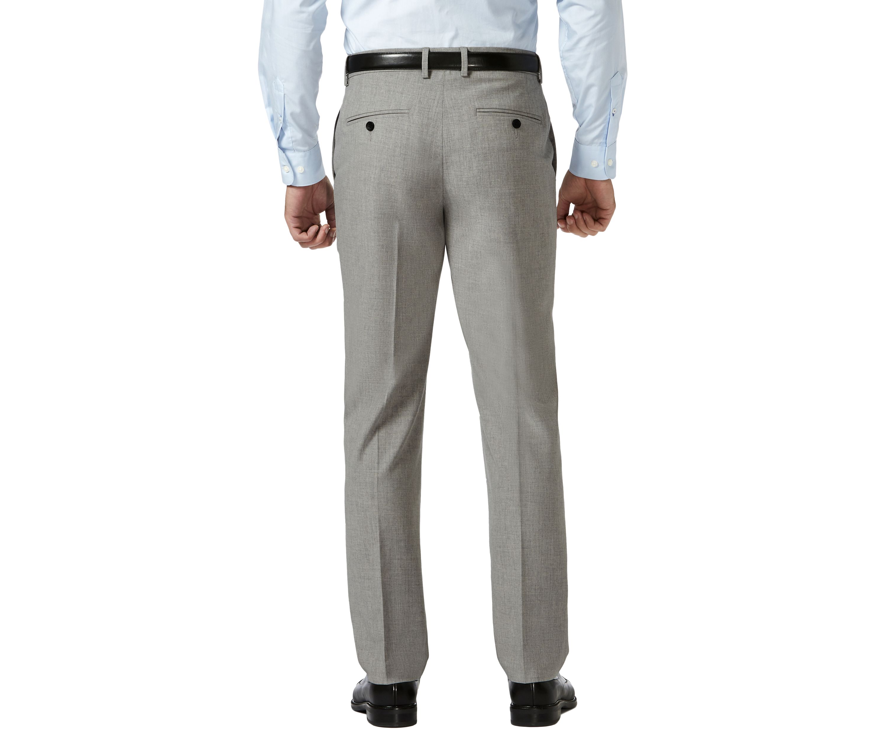 4 Way Stretch Slim Fit Super Flex Waistband Flat Front Dress Pants