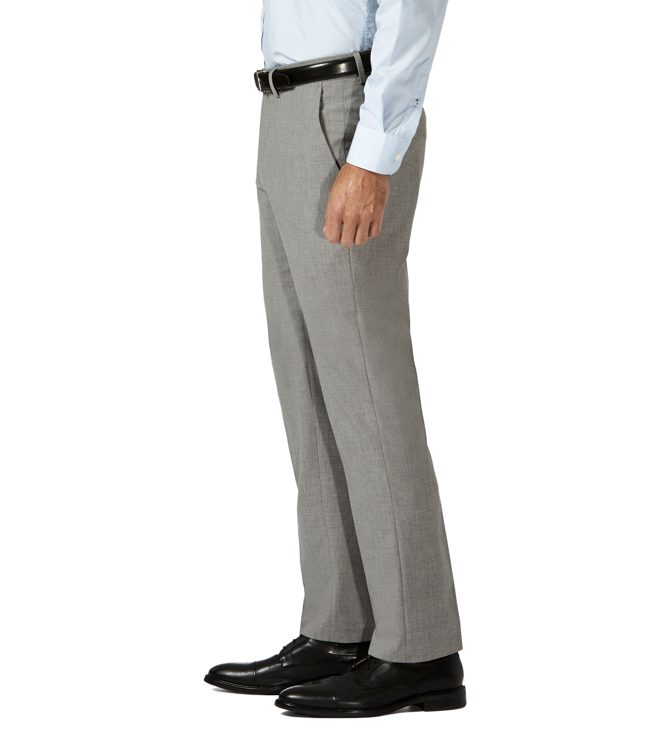 4 Way Stretch Slim Fit Super Flex Waistband Flat Front Dress Pants