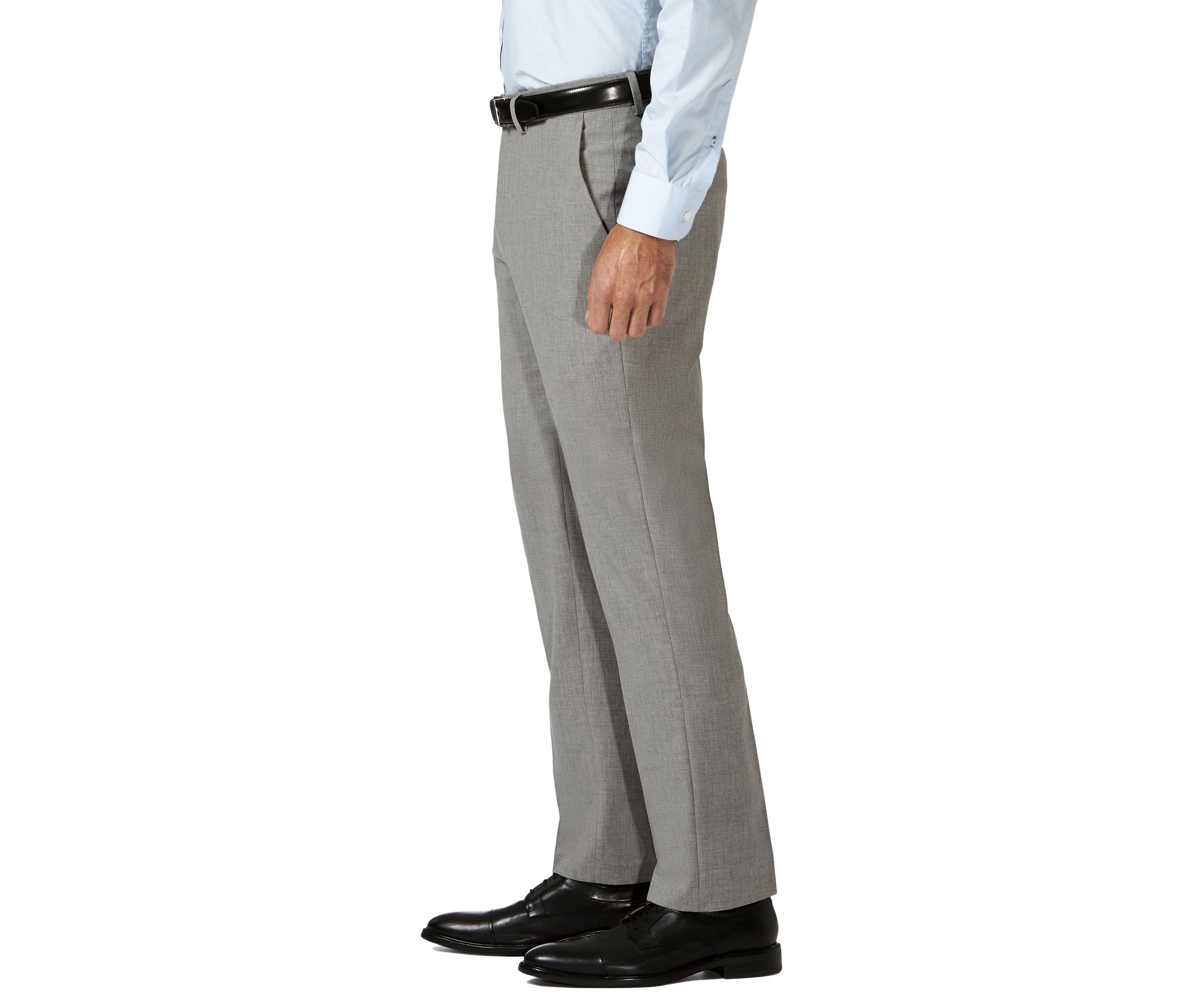 4 Way Stretch Slim Fit Super Flex Waistband Flat Front Dress Pants