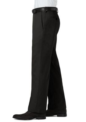 Sharkskin Classic Fit Flat Front Expandable Waist Dress Pants