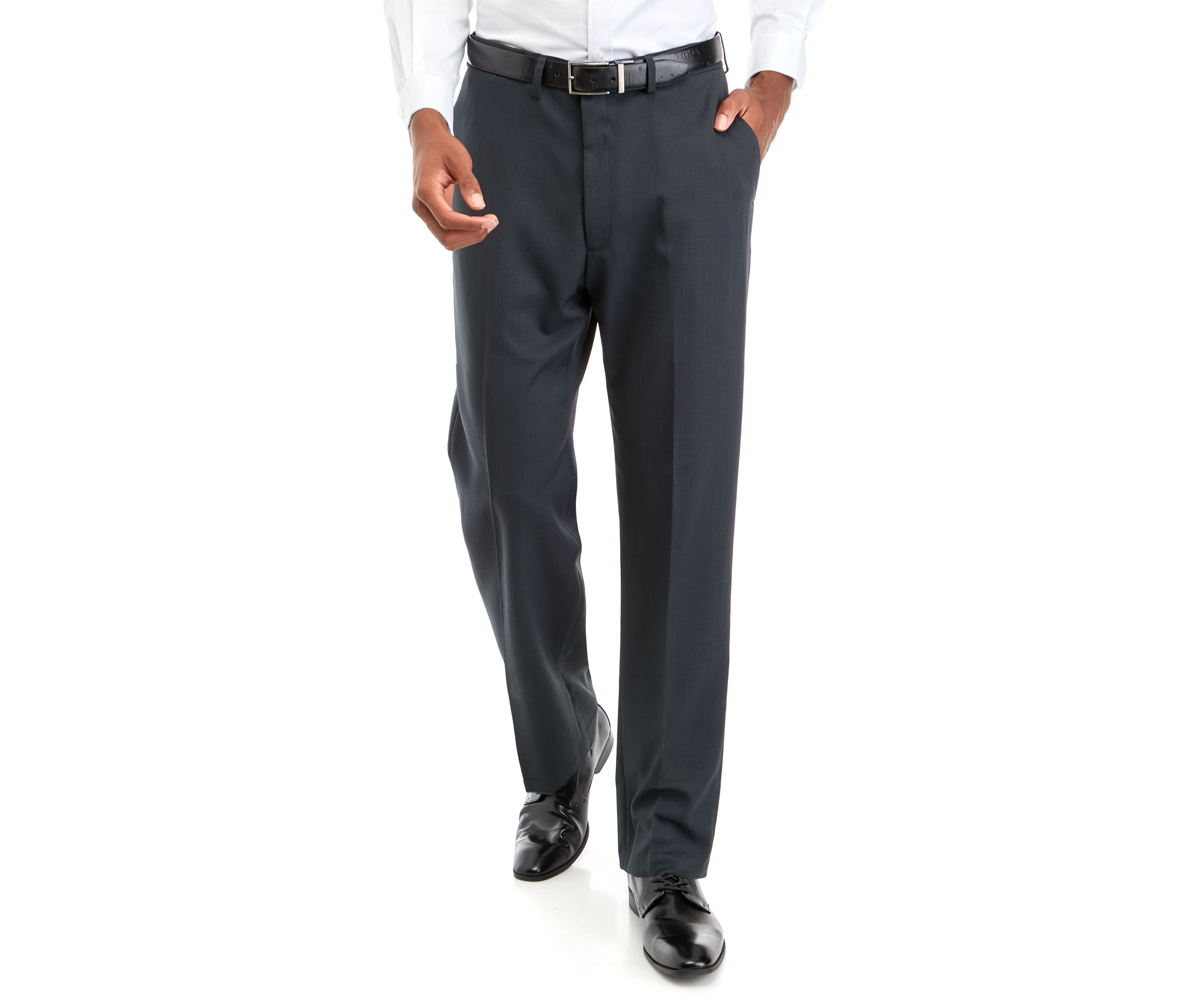 Premium Comfort Dress Pants - Tonal Grid Classic Fit Pants
