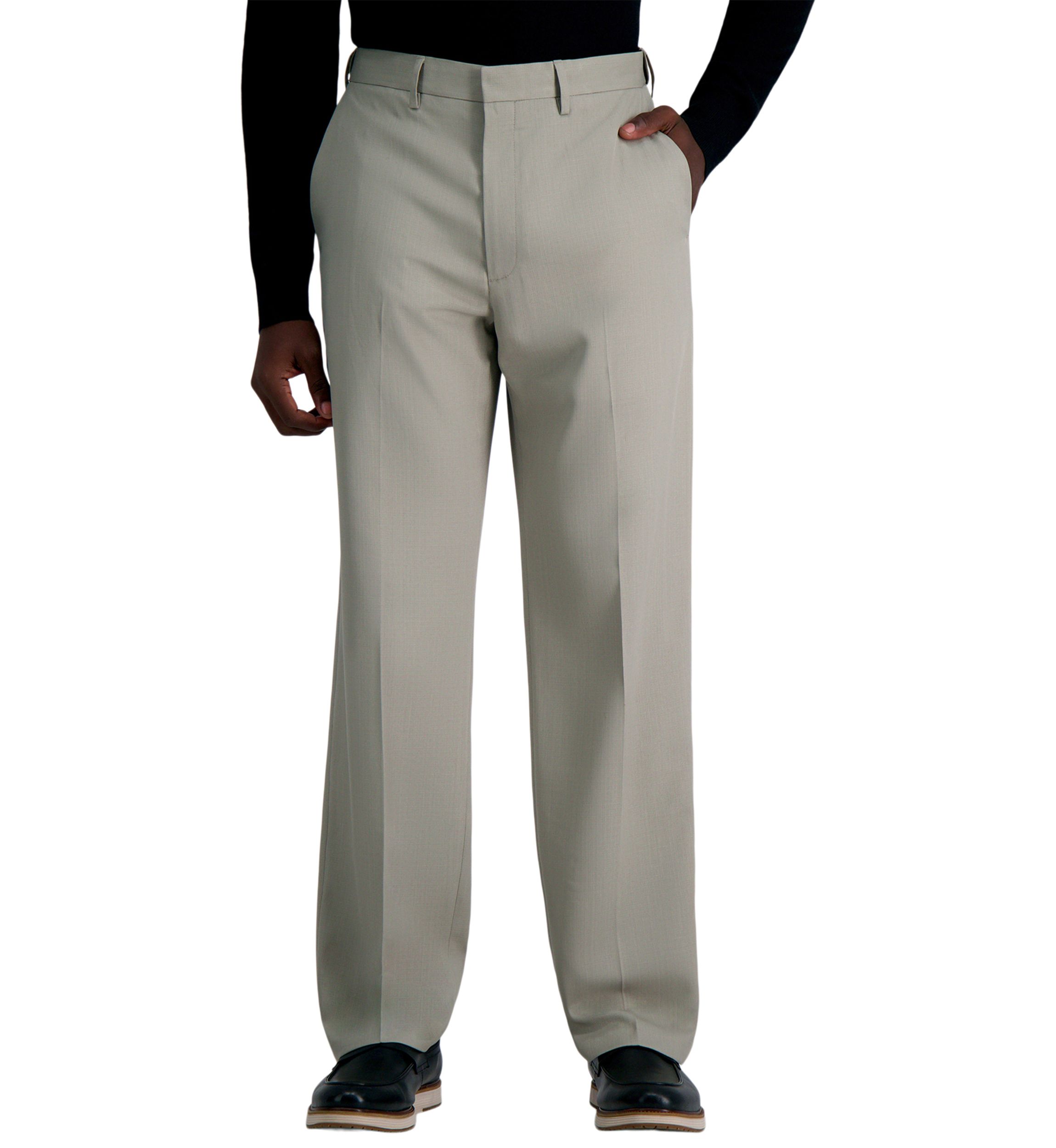 slim fit dress slacks Haggar Premium Comfort Dress Pants, Pleated Front in Dark Chocolate main image 0