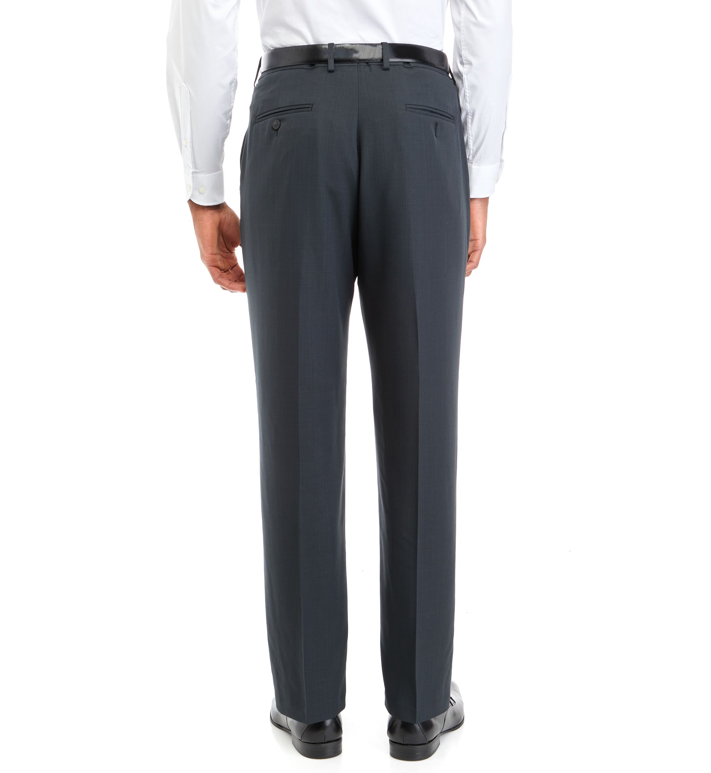 Premium Comfort Dress Pants - Tonal Grid Classic Fit Pants
