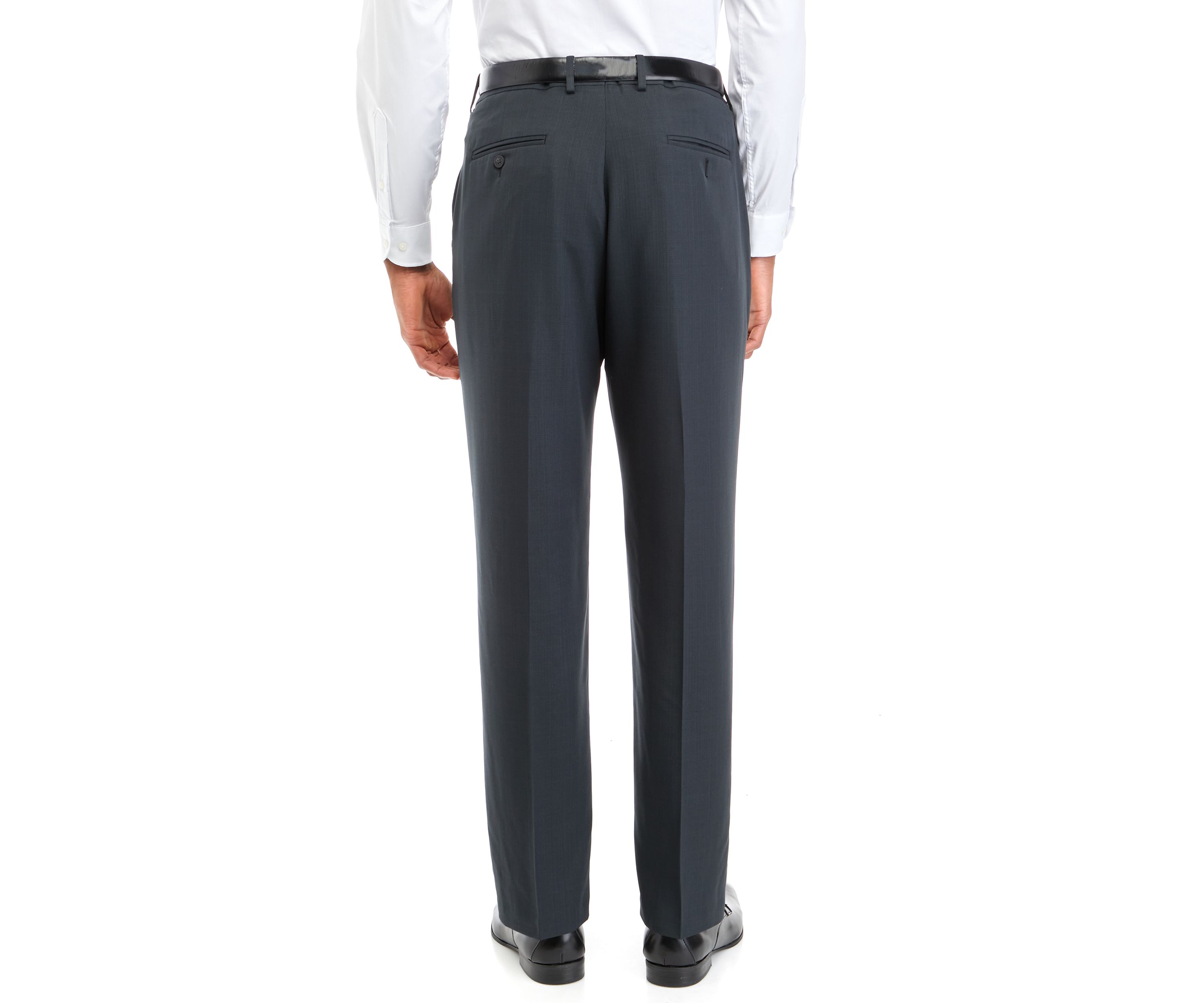 Premium Comfort Dress Pants - Tonal Grid Classic Fit Pants