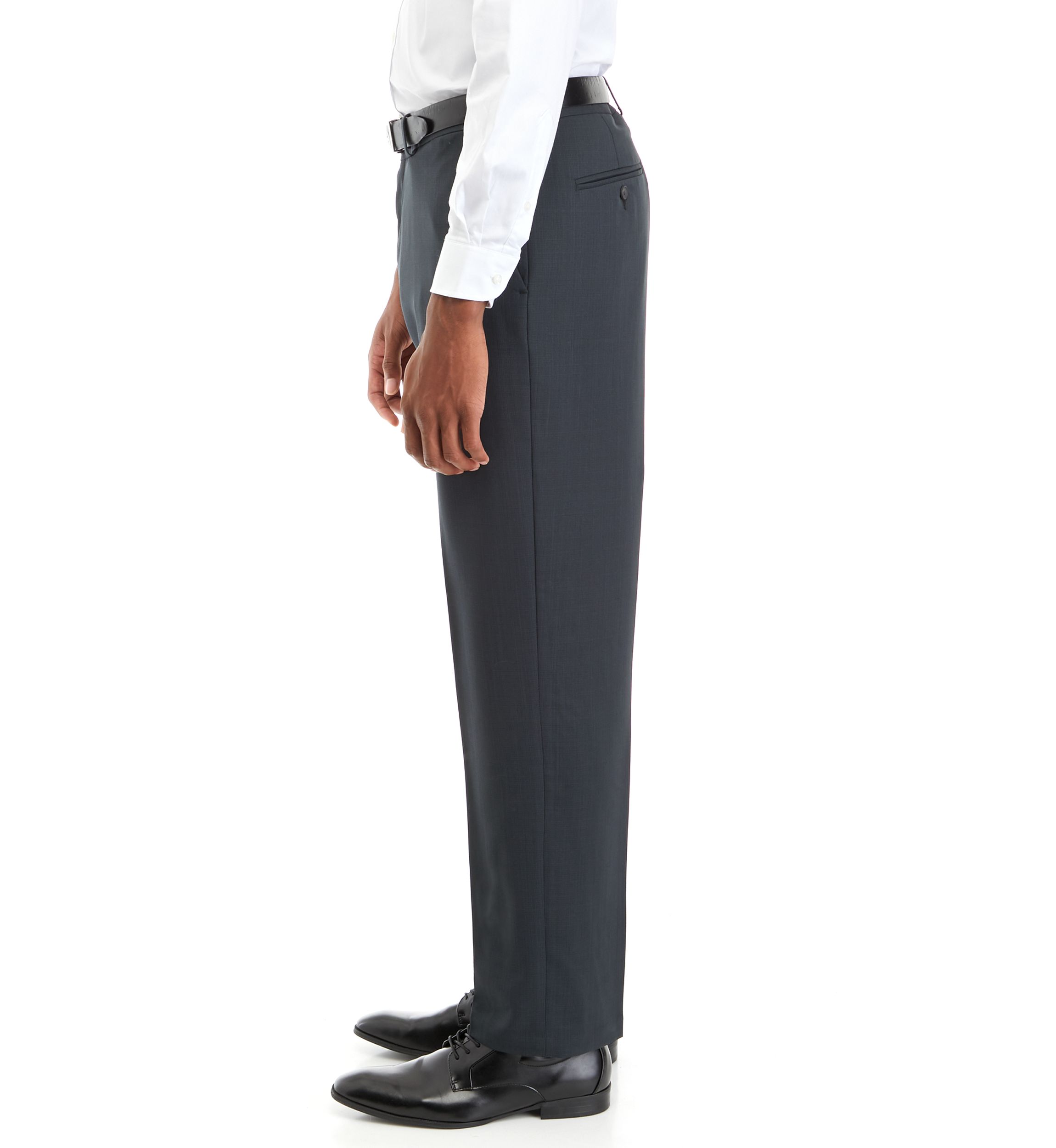 Premium Comfort Dress Pants - Tonal Grid Classic Fit Pants