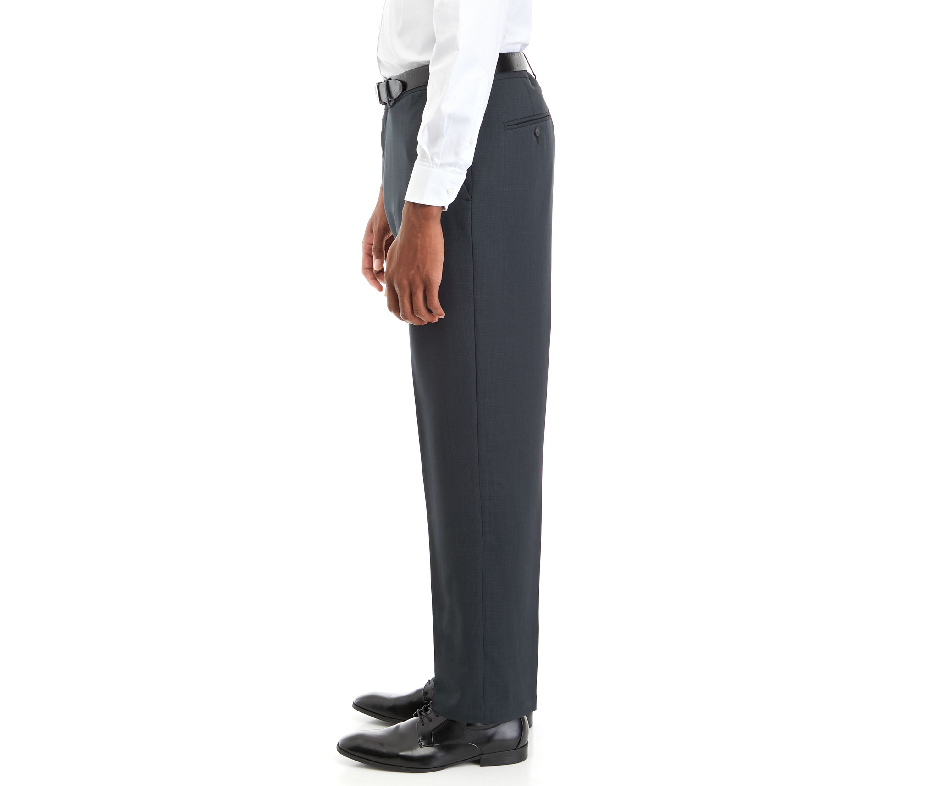 Premium Comfort Dress Pants - Tonal Grid Classic Fit Pants